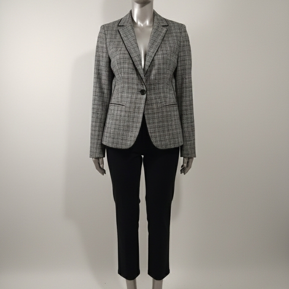 Banana Republic Gray Plaid Blazer - Picture 2 of 5
